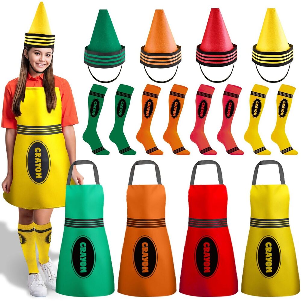 8327 12pcs Crayon Costume Color Crayon Apron Halloween Group
